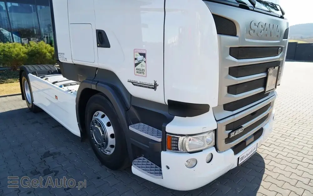 SCANIA R 450 / RETARDER / PEŁNY ADR /  CROWN EDITION STREAMLINE / KLIMA POSTOJOWA / ALUFELGI 