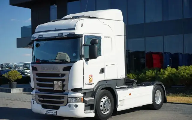 SCANIA R 450 / RETARDER / PEŁNY ADR /  CROWN EDITION STREAMLINE / KLIMA POSTOJOWA / ALUFELGI 