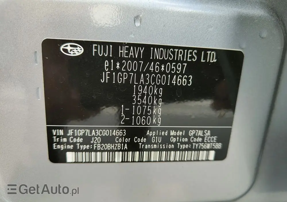 SUBARU XV 2.0i Comfort