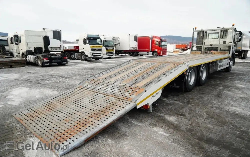 IVECO STRALIS 360 / 6X2 /  LAWETA / PLATFORMA 9,3 M / NAJAZDY HYDRAULICZNE / WYCIĄGARKA / OŚ PODONOSZONA  / EURO 6 