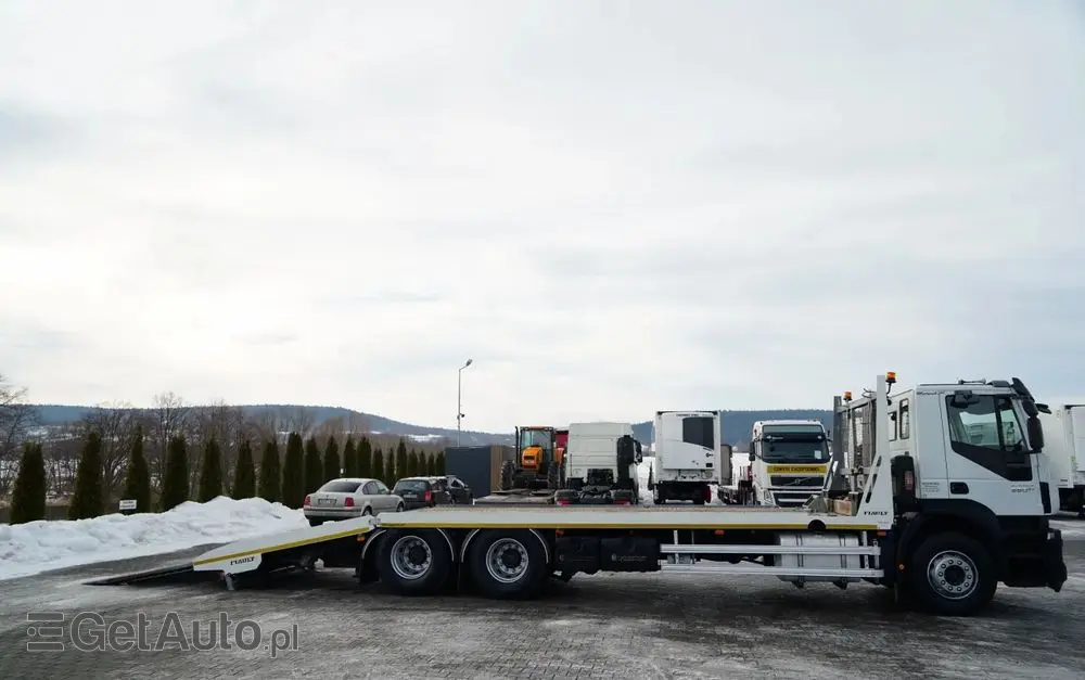 IVECO STRALIS 360 / 6X2 /  LAWETA / PLATFORMA 9,3 M / NAJAZDY HYDRAULICZNE / WYCIĄGARKA / OŚ PODONOSZONA  / EURO 6 