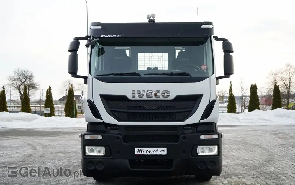 IVECO STRALIS 360 / 6X2 /  LAWETA / PLATFORMA 9,3 M / NAJAZDY HYDRAULICZNE / WYCIĄGARKA / OŚ PODONOSZONA  / EURO 6 