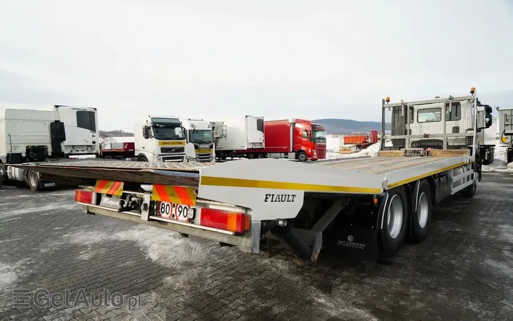 IVECO STRALIS 360 / 6X2 /  LAWETA / PLATFORMA 9,3 M / NAJAZDY HYDRAULICZNE / WYCIĄGARKA / OŚ PODONOSZONA  / EURO 6 