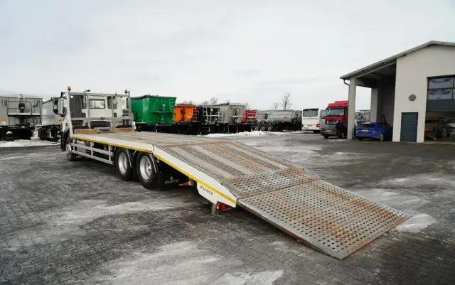 IVECO STRALIS 360 / 6X2 /  LAWETA / PLATFORMA 9,3 M / NAJAZDY HYDRAULICZNE / WYCIĄGARKA / OŚ PODONOSZONA  / EURO 6 