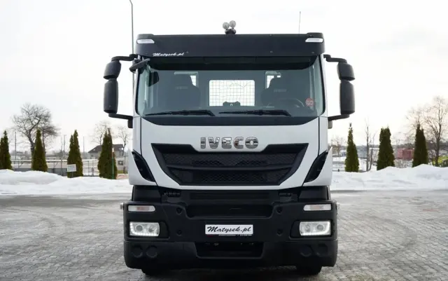 IVECO STRALIS 360 / 6X2 /  LAWETA / PLATFORMA 9,3 M / NAJAZDY HYDRAULICZNE / WYCIĄGARKA / OŚ PODONOSZONA  / EURO 6 