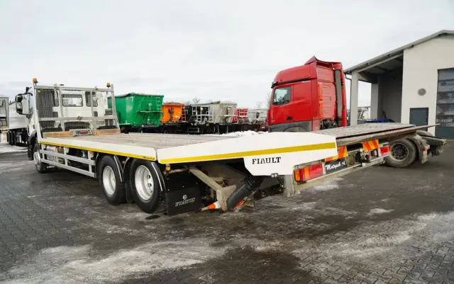 IVECO STRALIS 360 / 6X2 /  LAWETA / PLATFORMA 9,3 M / NAJAZDY HYDRAULICZNE / WYCIĄGARKA / OŚ PODONOSZONA  / EURO 6 