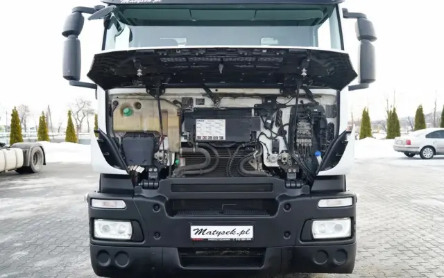 IVECO STRALIS 360 / 6X2 /  LAWETA / PLATFORMA 9,3 M / NAJAZDY HYDRAULICZNE / WYCIĄGARKA / OŚ PODONOSZONA  / EURO 6 