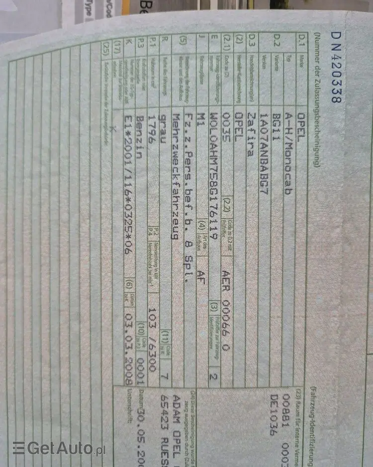 OPEL Zafira 1.8 Innovation