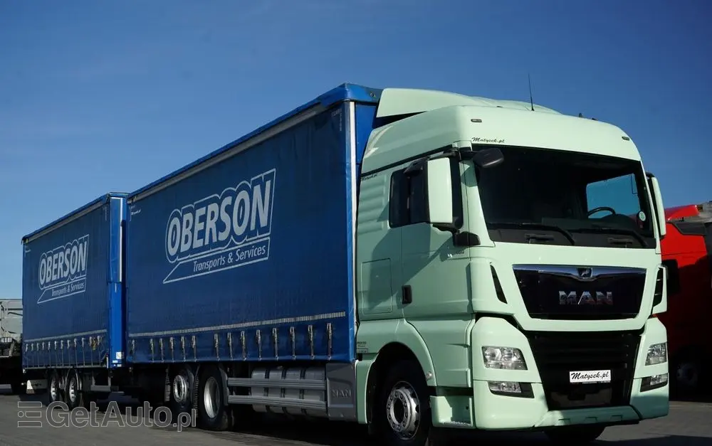 MAN TGX 26.460 / ZESTAW TANDEM PRZEJAZDOWY / 120 M3 / OŚ PODNOSZONA / OŚ SKRĘTNA / + PRZYCZEPA FRUEHAUF / OSIE SAF 