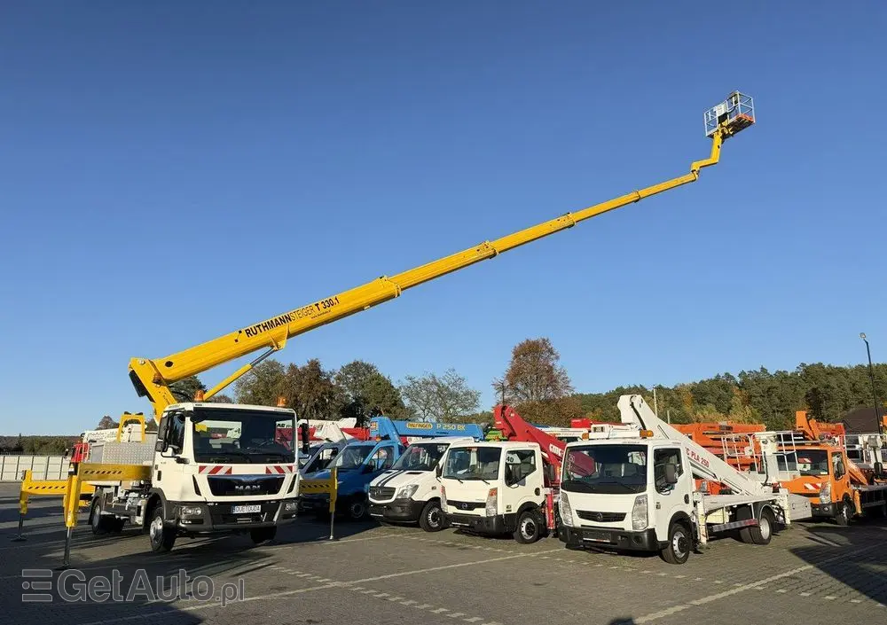 MAN TGL 7.150 Zwyżka Ruthmann T330 33-Metry w bok 21m Mały przebieg 