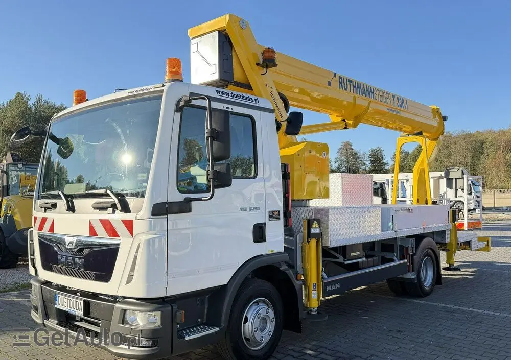 MAN TGL 7.150 Zwyżka Ruthmann T330 33-Metry w bok 21m Mały przebieg 