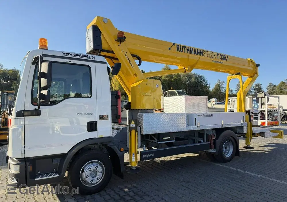 MAN TGL 7.150 Zwyżka Ruthmann T330 33-Metry w bok 21m Mały przebieg 