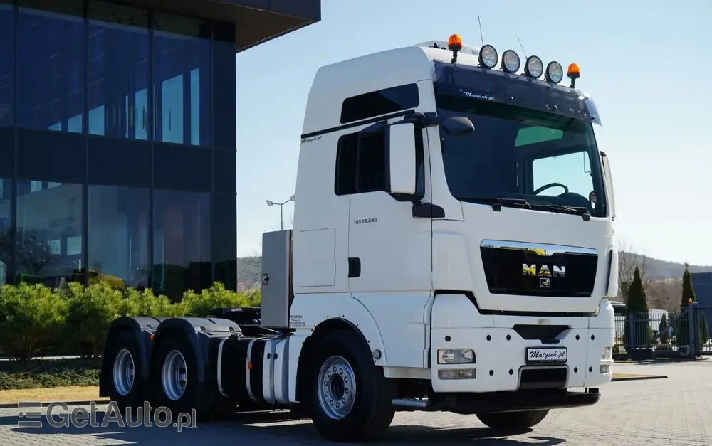MAN TGX 33.540 / 6x4 / RETARDER / DMC: 100 TON / XXL / KLIMATYZACJA POSTOJOWA /  3 osiowy ciągnik siodłowy /  MANUAL / EURO 5 