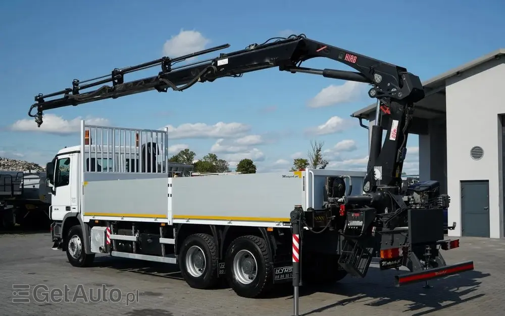 MERCEDES-BENZ ACTROS 2636 / 6x4 / SKRZYNIOWY 7 M + HDS HIAB  -  WYSÓW 12,6 M / MOCNA PODŁOGA / STEROWANIE RADIOWE / ROTATOR / SPROWADZONY 