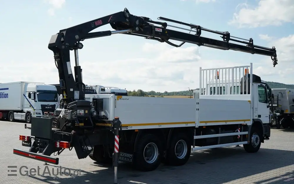 MERCEDES-BENZ ACTROS 2636 / 6x4 / SKRZYNIOWY 7 M + HDS HIAB  -  WYSÓW 12,6 M / MOCNA PODŁOGA / STEROWANIE RADIOWE / ROTATOR / SPROWADZONY 