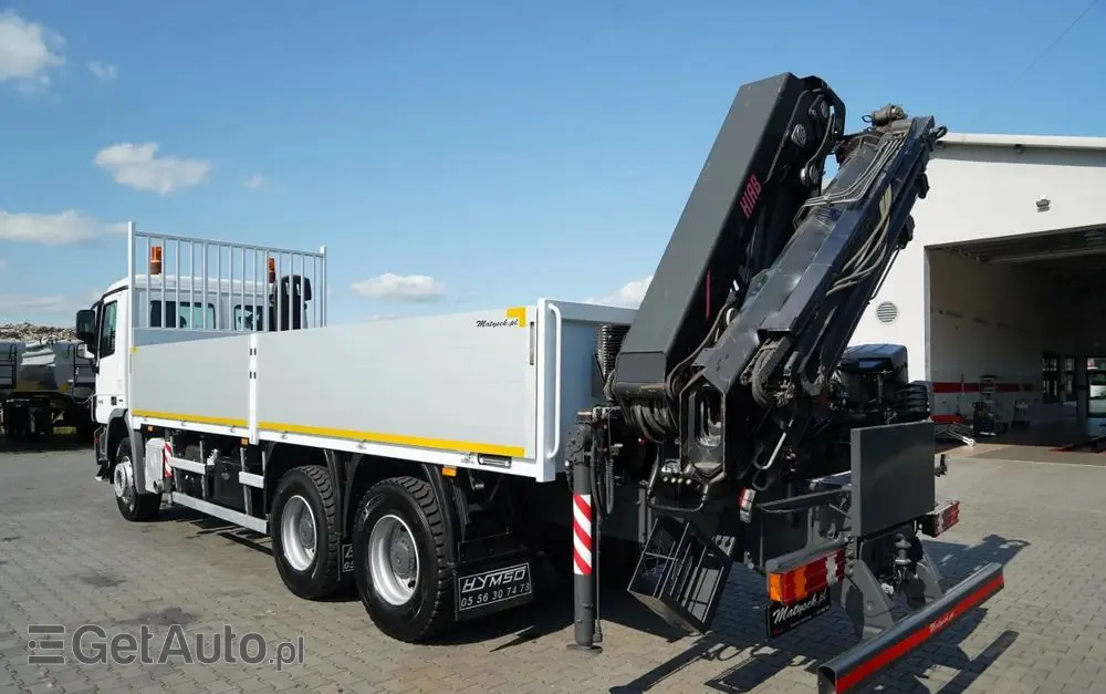 MERCEDES-BENZ ACTROS 2636 / 6x4 / SKRZYNIOWY 7 M + HDS HIAB  -  WYSÓW 12,6 M / MOCNA PODŁOGA / STEROWANIE RADIOWE / ROTATOR / SPROWADZONY 