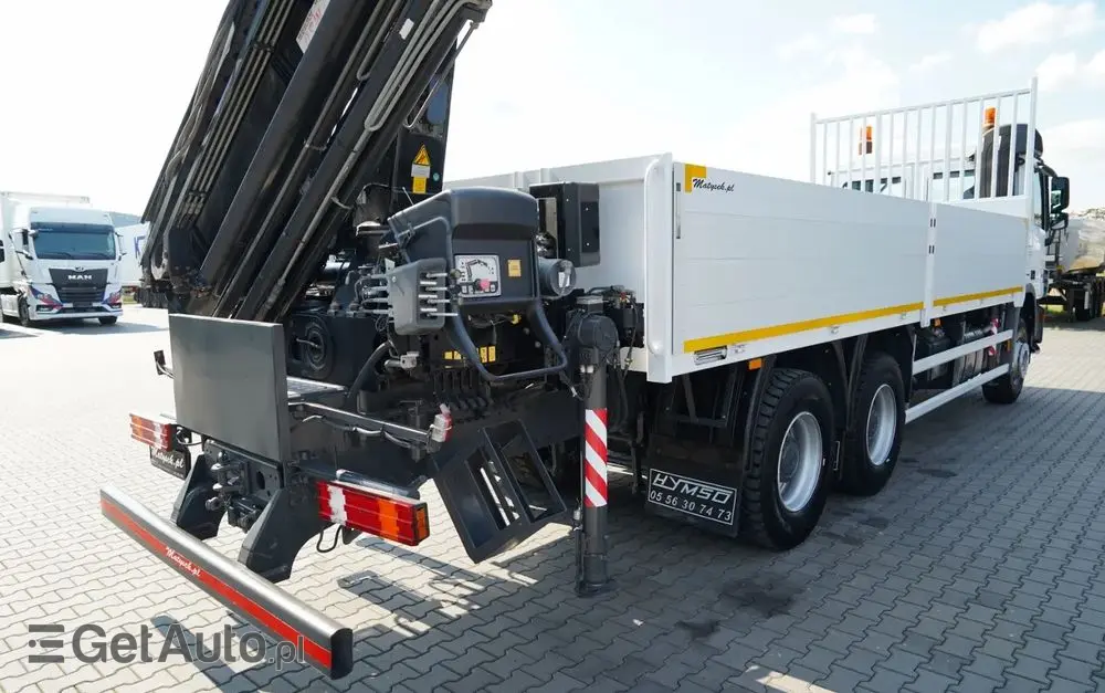 MERCEDES-BENZ ACTROS 2636 / 6x4 / SKRZYNIOWY 7 M + HDS HIAB  -  WYSÓW 12,6 M / MOCNA PODŁOGA / STEROWANIE RADIOWE / ROTATOR / SPROWADZONY 