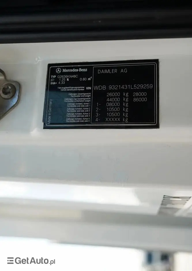 MERCEDES-BENZ ACTROS 2636 / 6x4 / SKRZYNIOWY 7 M + HDS HIAB  -  WYSÓW 12,6 M / MOCNA PODŁOGA / STEROWANIE RADIOWE / ROTATOR / SPROWADZONY 