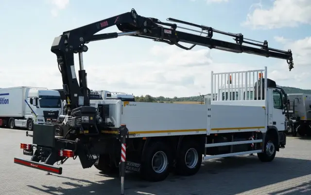 MERCEDES-BENZ ACTROS 2636 / 6x4 / SKRZYNIOWY 7 M + HDS HIAB  -  WYSÓW 12,6 M / MOCNA PODŁOGA / STEROWANIE RADIOWE / ROTATOR / SPROWADZONY 