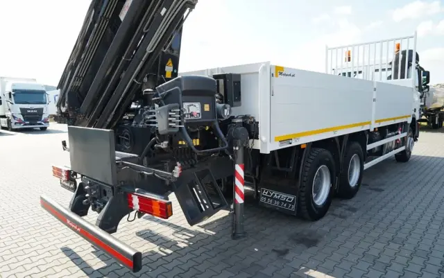 MERCEDES-BENZ ACTROS 2636 / 6x4 / SKRZYNIOWY 7 M + HDS HIAB  -  WYSÓW 12,6 M / MOCNA PODŁOGA / STEROWANIE RADIOWE / ROTATOR / SPROWADZONY 