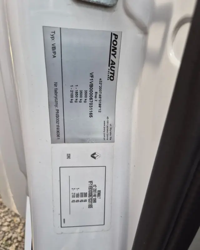 RENAULT Master IV 10 PALET zaw.poduszki 2021r EURO 6 