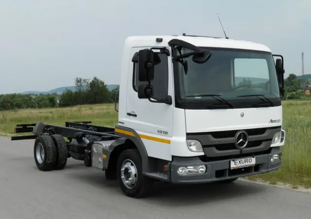 MERCEDES-BENZ ATEGO 1018 RAMA LAWETA NAJAZD POD ZABUDOWĘ STAN IDEALNY SALON POLSKA I-WŁAŚCICIEL 2012R MAŁY PRZEBIEG 