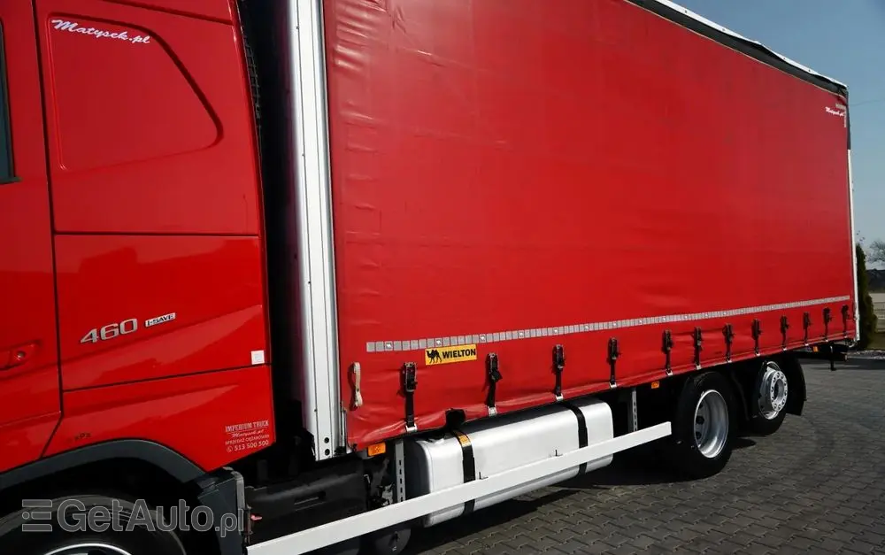 VOLVO FH 460 / FIRANKA 7,4 M  SOLÓWKA / I-SAVE / KLIMA POSTOJOWA / OŚ PODNOSZONA I SKRĘTNA / WIELTON / 