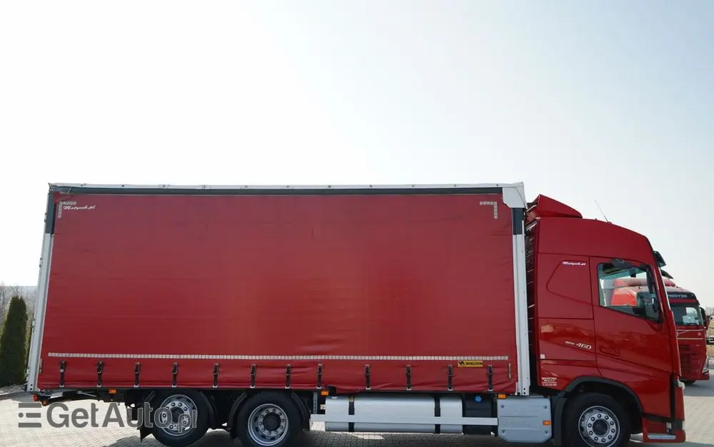 VOLVO FH 460 / FIRANKA 7,4 M  SOLÓWKA / I-SAVE / KLIMA POSTOJOWA / OŚ PODNOSZONA I SKRĘTNA / WIELTON / 