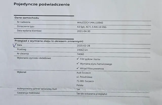 AUDI A3 Sportback 35 TFSI S tronic