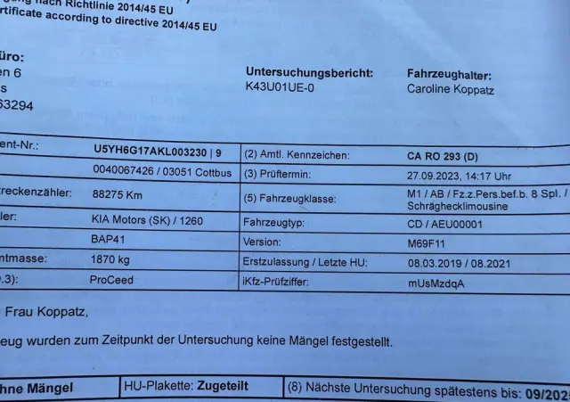 KIA ProCeed 1.6 T-GDI GT