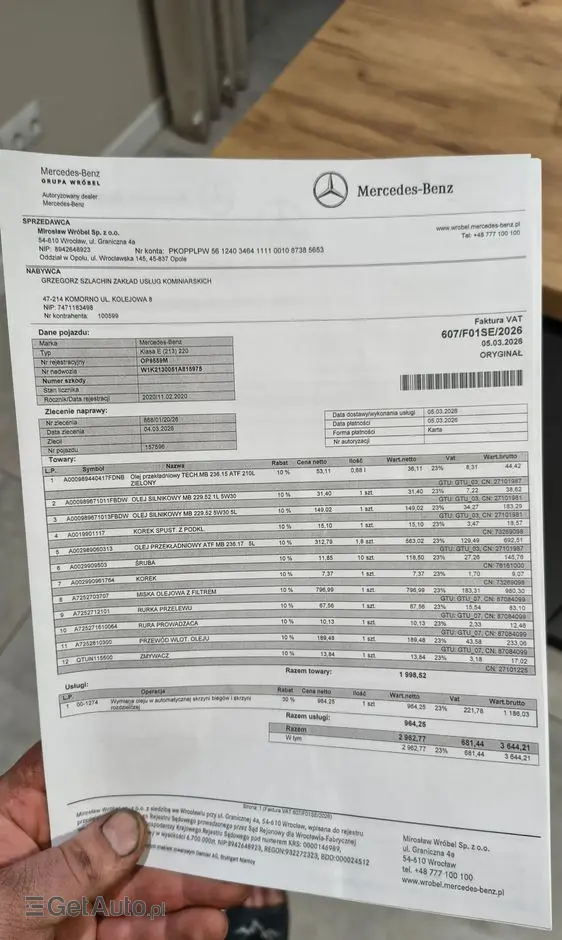 MERCEDES-BENZ Klasa E 220 d 4-Matic AMG
