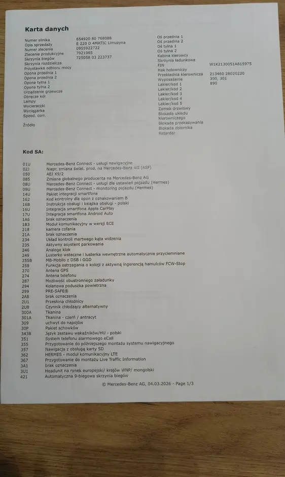 MERCEDES-BENZ Klasa E 220 d 4-Matic AMG