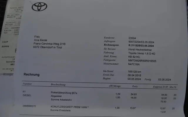 TOYOTA Verso 1.6 D-4D 5-Sitzer Start/Stop Comfort