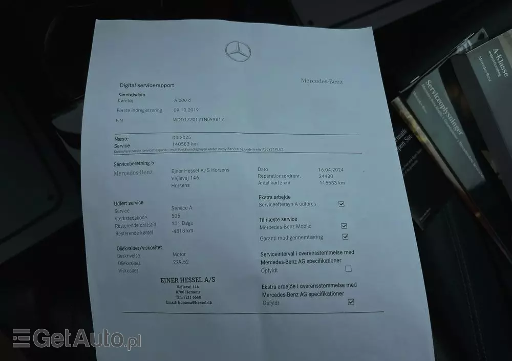 MERCEDES-BENZ Klasa A 200 d 8G-DCT Style