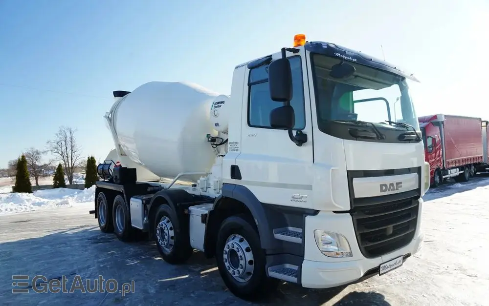DAF CF 440 / 8x4 / BETONOMIESZARKA SCHWING STETTER / GRUSZKA 9 M3 / AUTOMAT / KAMERA / 