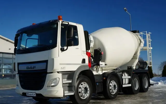 DAF CF 440 / 8x4 / BETONOMIESZARKA SCHWING STETTER / GRUSZKA 9 M3 / AUTOMAT / KAMERA / 