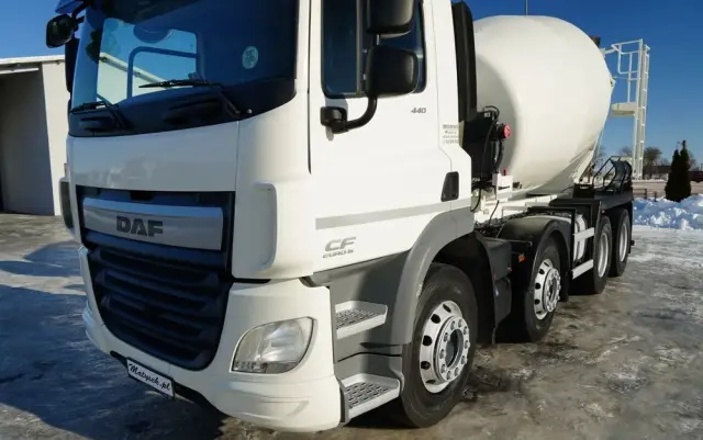DAF CF 440 / 8x4 / BETONOMIESZARKA SCHWING STETTER / GRUSZKA 9 M3 / AUTOMAT / KAMERA / 