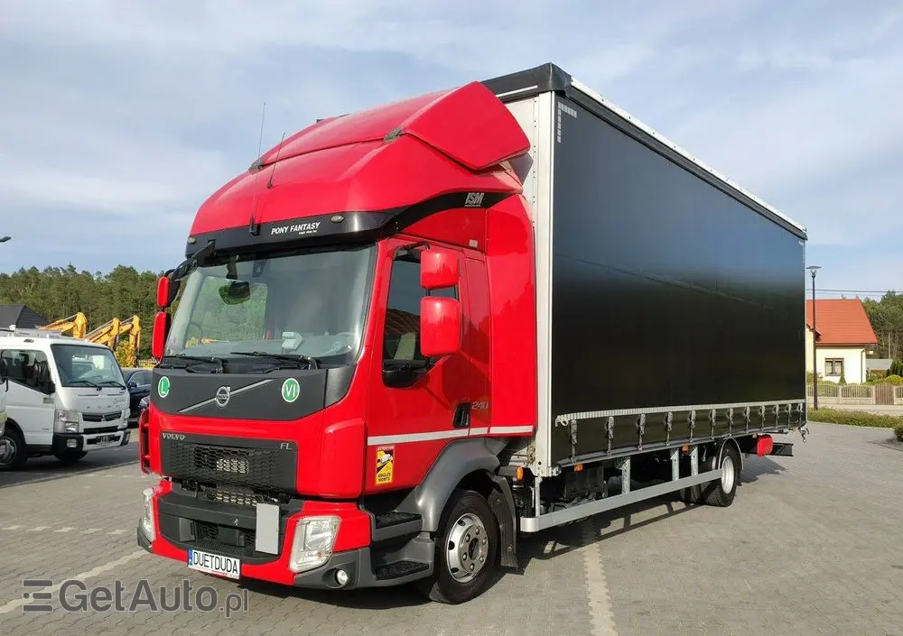 VOLVO FL12.240 E6 Firana Tył Drzwi Dach Zsuwany Bogato Wyposażony !!! 