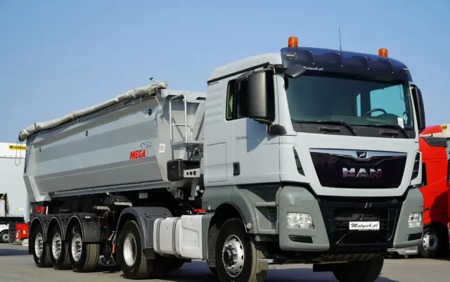 MAN TGX 18.500 / ZESTAW / 4x4 / HYDRAULIKA / HYDRODRIVE / NISKA KABINA / + WYWROTKA / MEGA /  26 M3 / 2025 