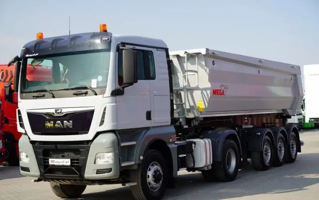 MAN TGX 18.500 / ZESTAW / 4x4 / HYDRAULIKA / HYDRODRIVE / NISKA KABINA / + WYWROTKA / MEGA /  26 M3 / 2025 