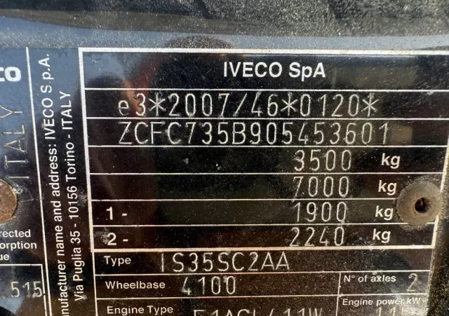 IVECO Brygadówka 7 miejsc/Daily 35-160 V/MAXI/Serwis IVECO/manual/PDC/Kamera 