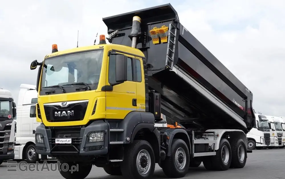 MAN TGS 41.460 / 8X8 / WYWROTKA TYLNOZSYPOWA / MANUAL / HARDOX / KH-KIPPER / 2017 ROK / PO KONTRAKCIE SERWISOWYM 