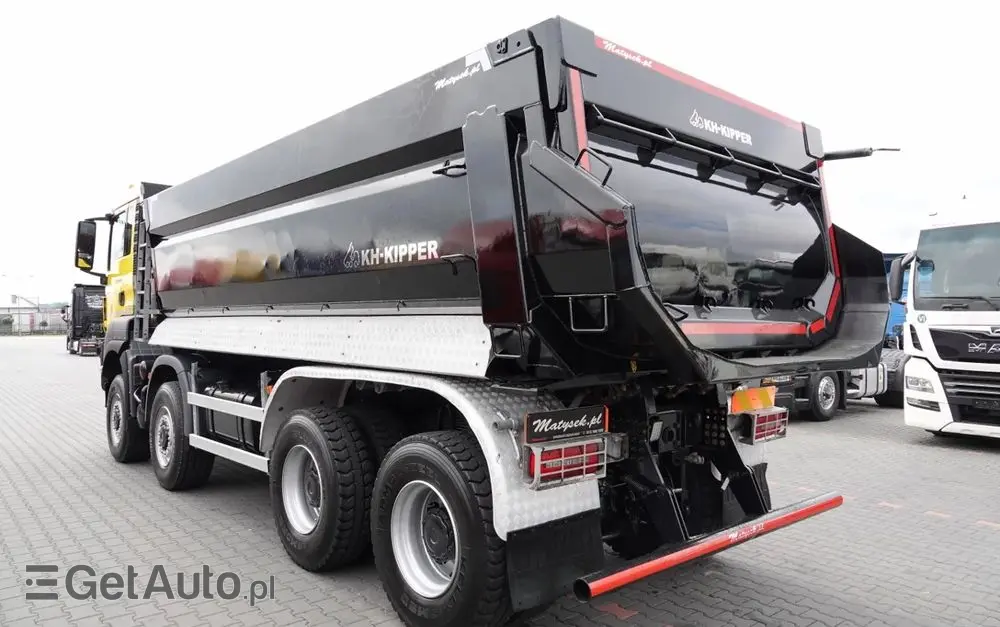 MAN TGS 41.460 / 8X8 / WYWROTKA TYLNOZSYPOWA / MANUAL / HARDOX / KH-KIPPER / 2017 ROK / PO KONTRAKCIE SERWISOWYM 