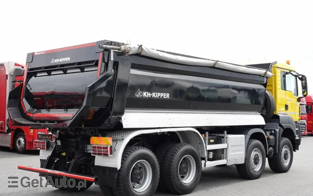 MAN TGS 41.460 / 8X8 / WYWROTKA TYLNOZSYPOWA / MANUAL / HARDOX / KH-KIPPER / 2017 ROK / PO KONTRAKCIE SERWISOWYM 
