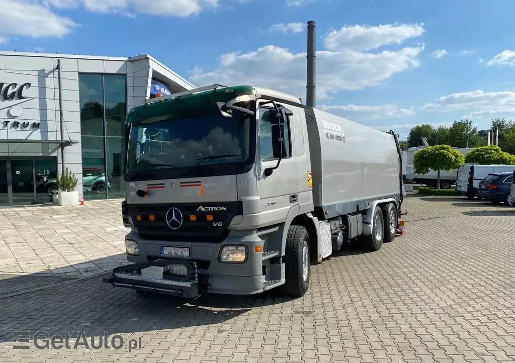 MERCEDES-BENZ Actros 25.50L / ZAMIATARKA + POLEWACZKA / E3 / BROCK SL 480 JUMBO S / V8 / 12M3 