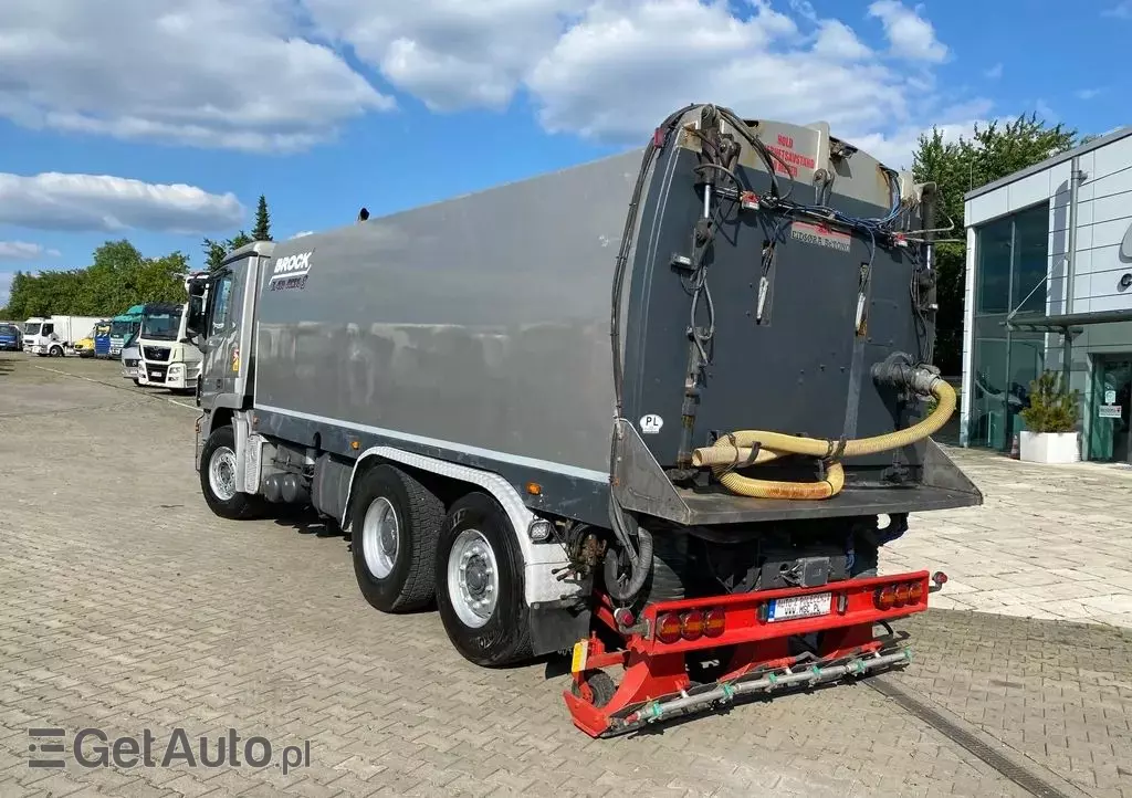 MERCEDES-BENZ Actros 25.50L / ZAMIATARKA + POLEWACZKA / E3 / BROCK SL 480 JUMBO S / V8 / 12M3 