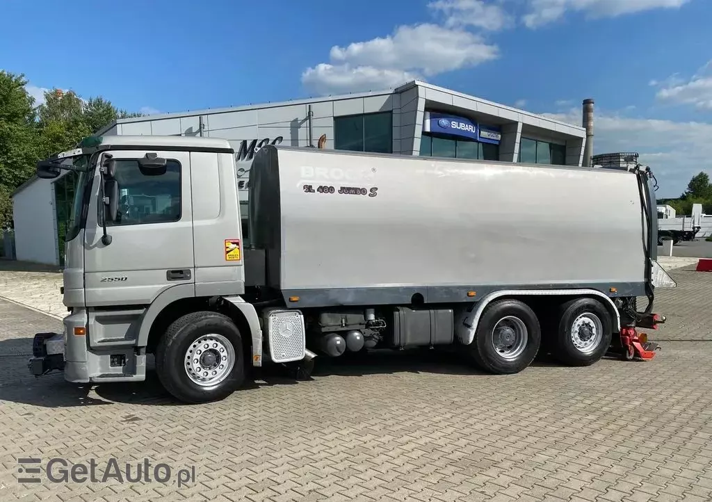 MERCEDES-BENZ Actros 25.50L / ZAMIATARKA + POLEWACZKA / E3 / BROCK SL 480 JUMBO S / V8 / 12M3 