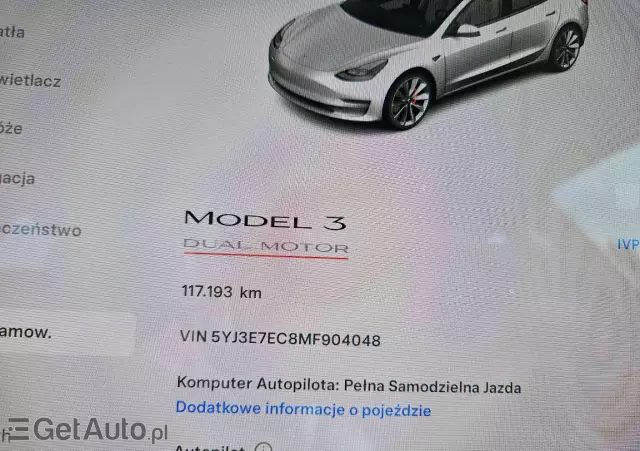 TESLA Model 3 Langstreckenbatterie Allradantrieb Dual Motor Performance