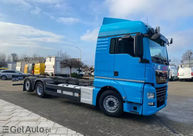 MAN TGX 26.500 / 6X2 / SERWIS na 496TKM /Stan IDEAŁ/E6/ BDF RAMA /6X2/ 3 OŚ SKRĘTNA + PODNOSZONA /SYPIALKA 