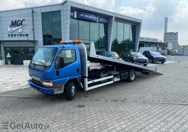 MITSUBISHI Canter 75 / PLATFORMA + NAJAZDY / IDEALNY DO MASZYN / NIEZAWODNY SILNIK / HYDRAULIKA / 3 MIEJSCA / MANUAL 